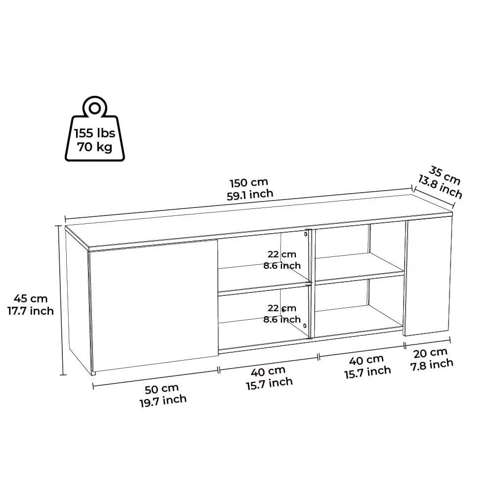 cm x 150 x cm TV-Schrank Minimadecor Rome hochglanz weiß cm 35 48 TV-Schrank