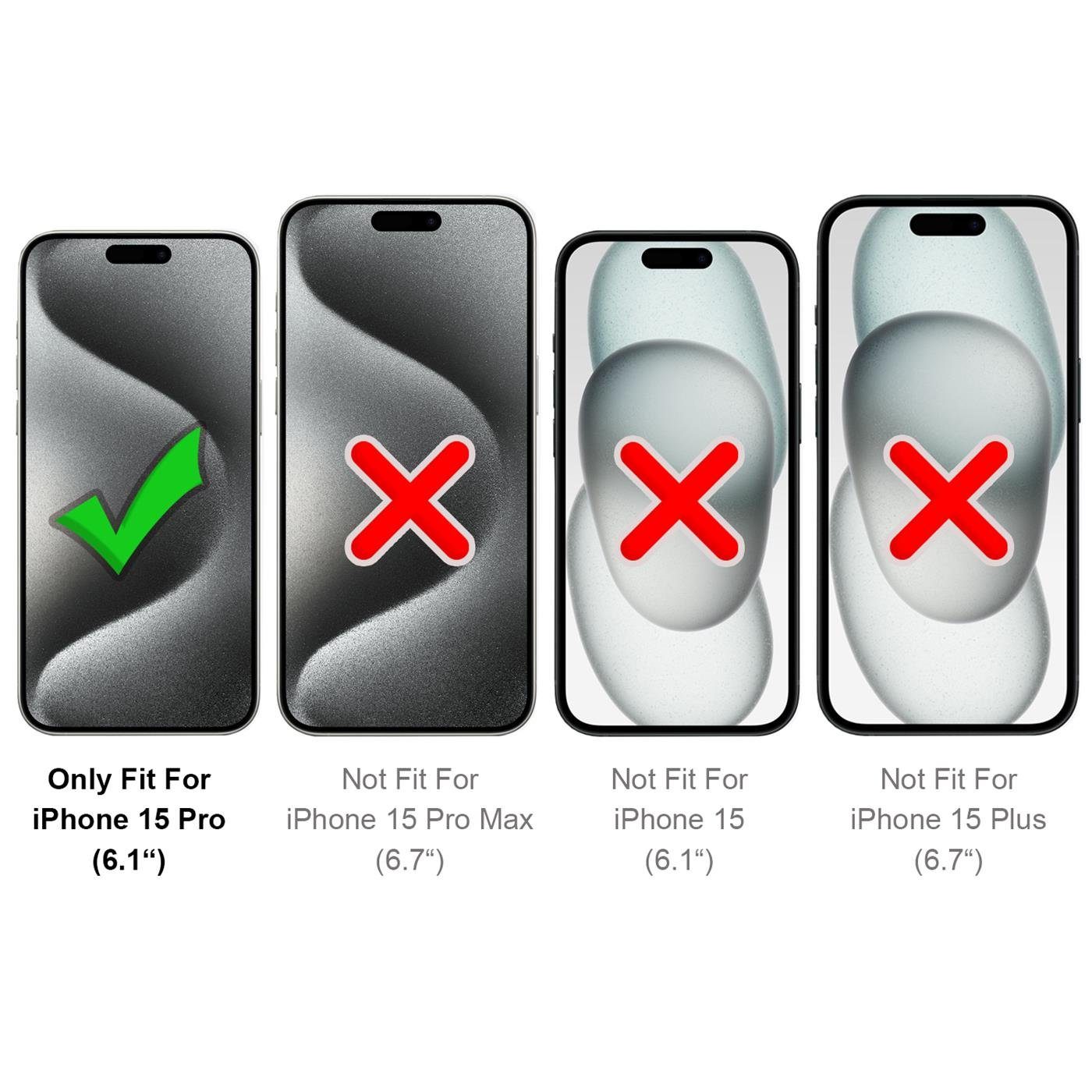 CoolGadget Handyhülle für Apple iPhone 15 Pro 6,1 Zoll, Kamera Schutz Hülle Silikon Hard Case Schutzhülle für Magsafe Zubehör