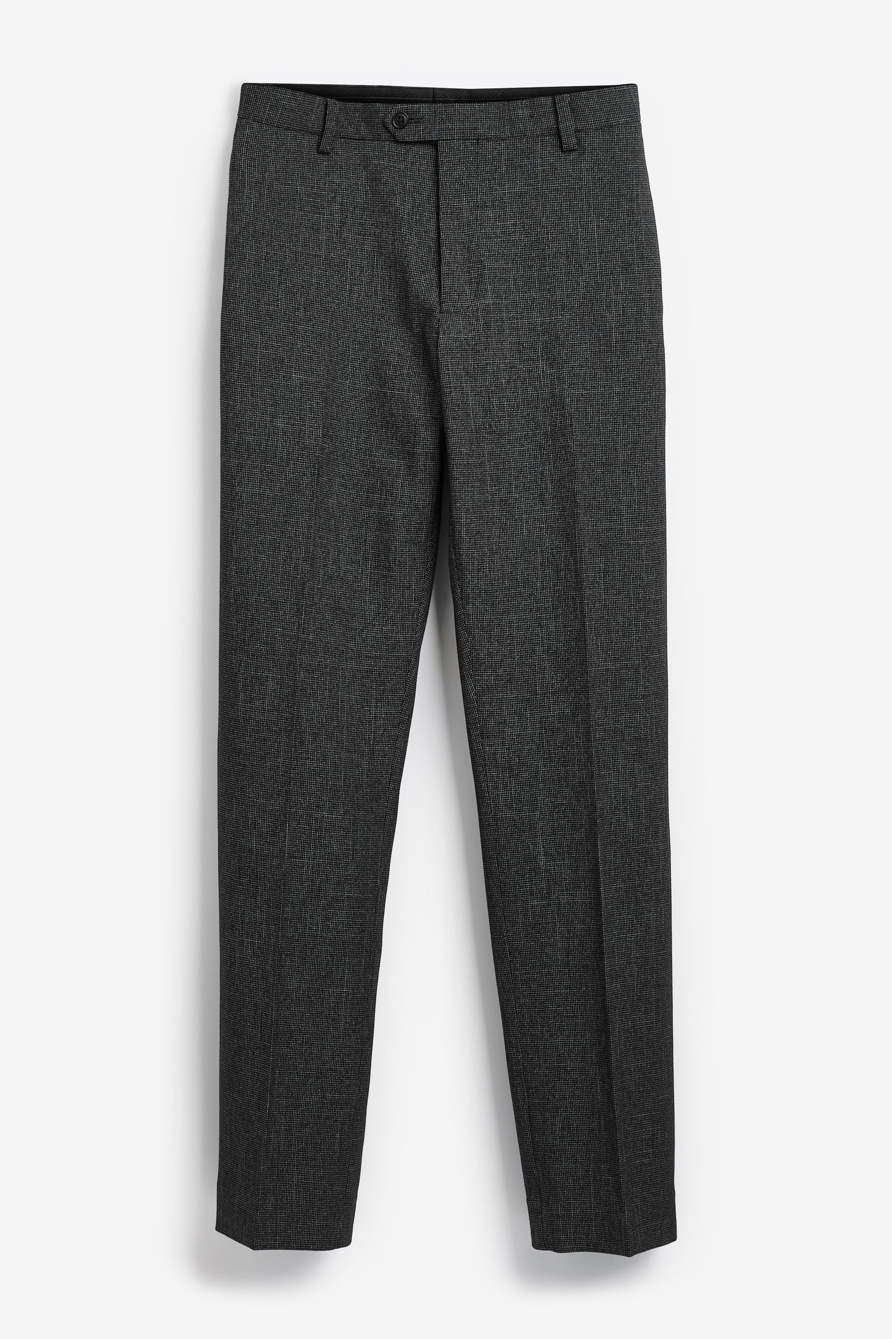 Next Anzughose Strukturierter Motion Flex Anzug: Slim Fit Hose (1-tlg) Grey