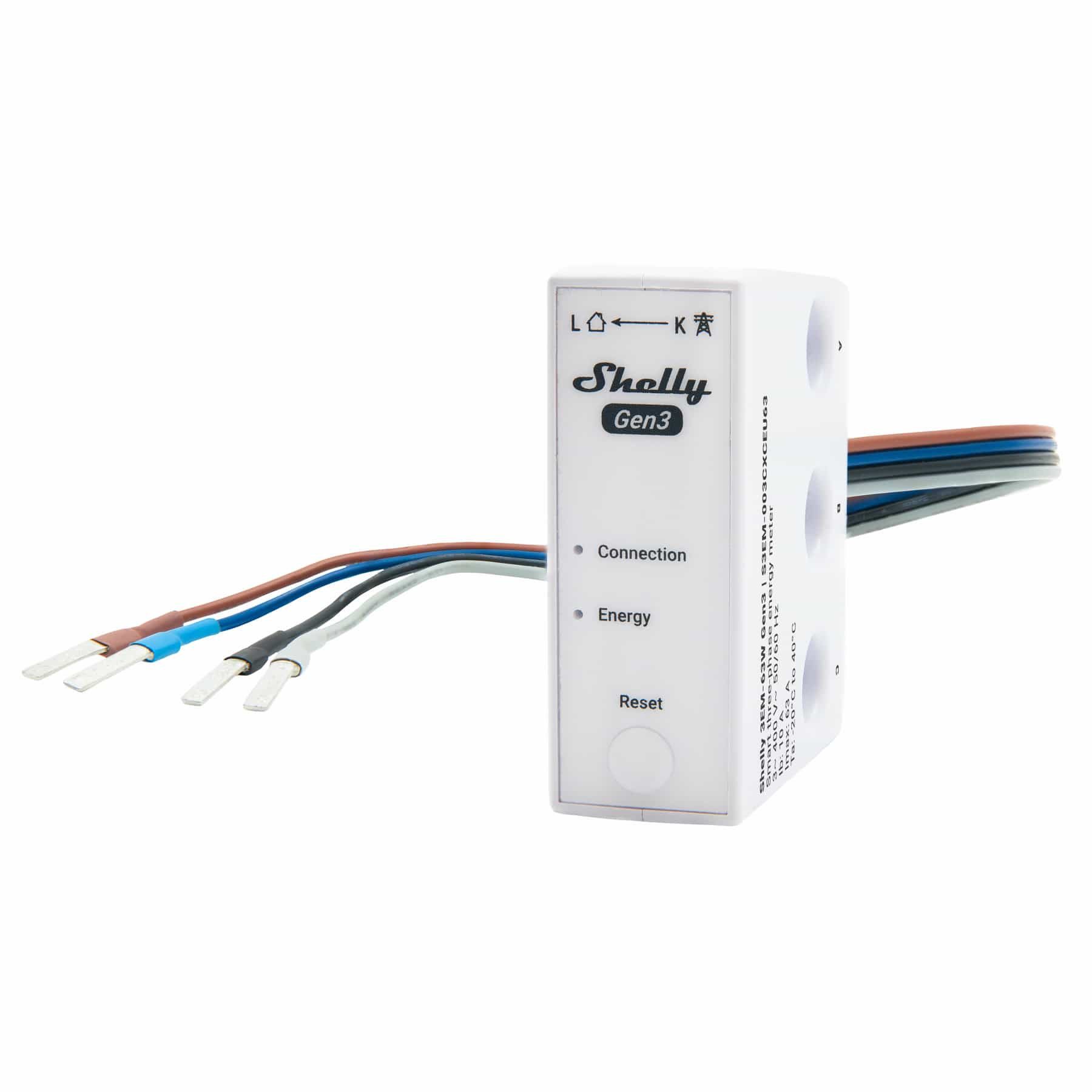 Shelly Drehstromzähler SHELLY WLAN-Stromzähler 3EM-63W Gen3, günstig online kaufen