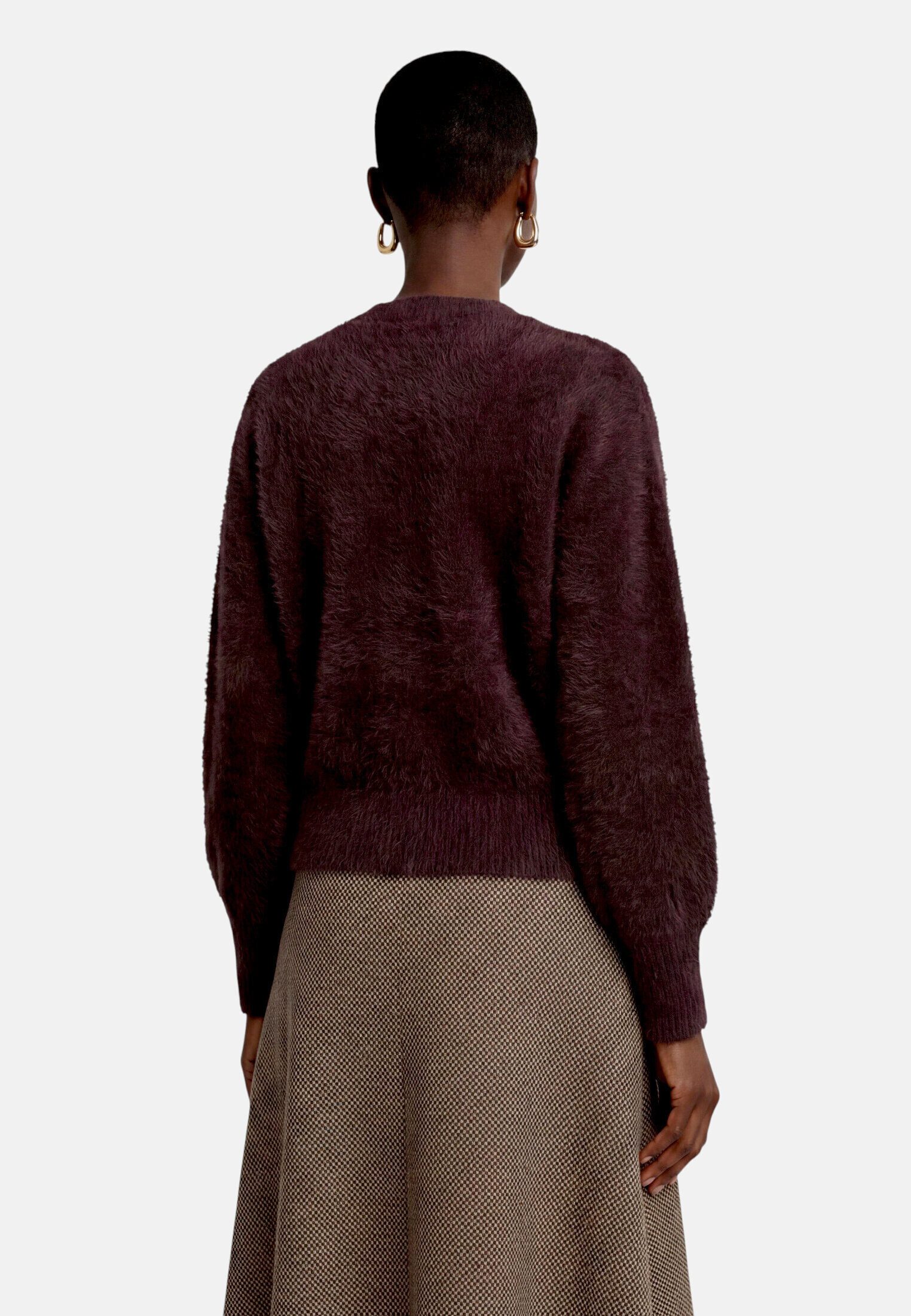 Zero Strickjacke Damen mit Fledermausärmeln (1-tlg) Plain/ ohne Details