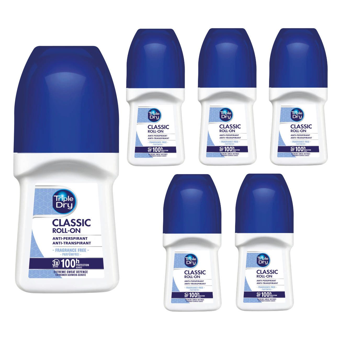 Deo-Roller Roll-On Classic 100h Schutz 6 x 50 ml