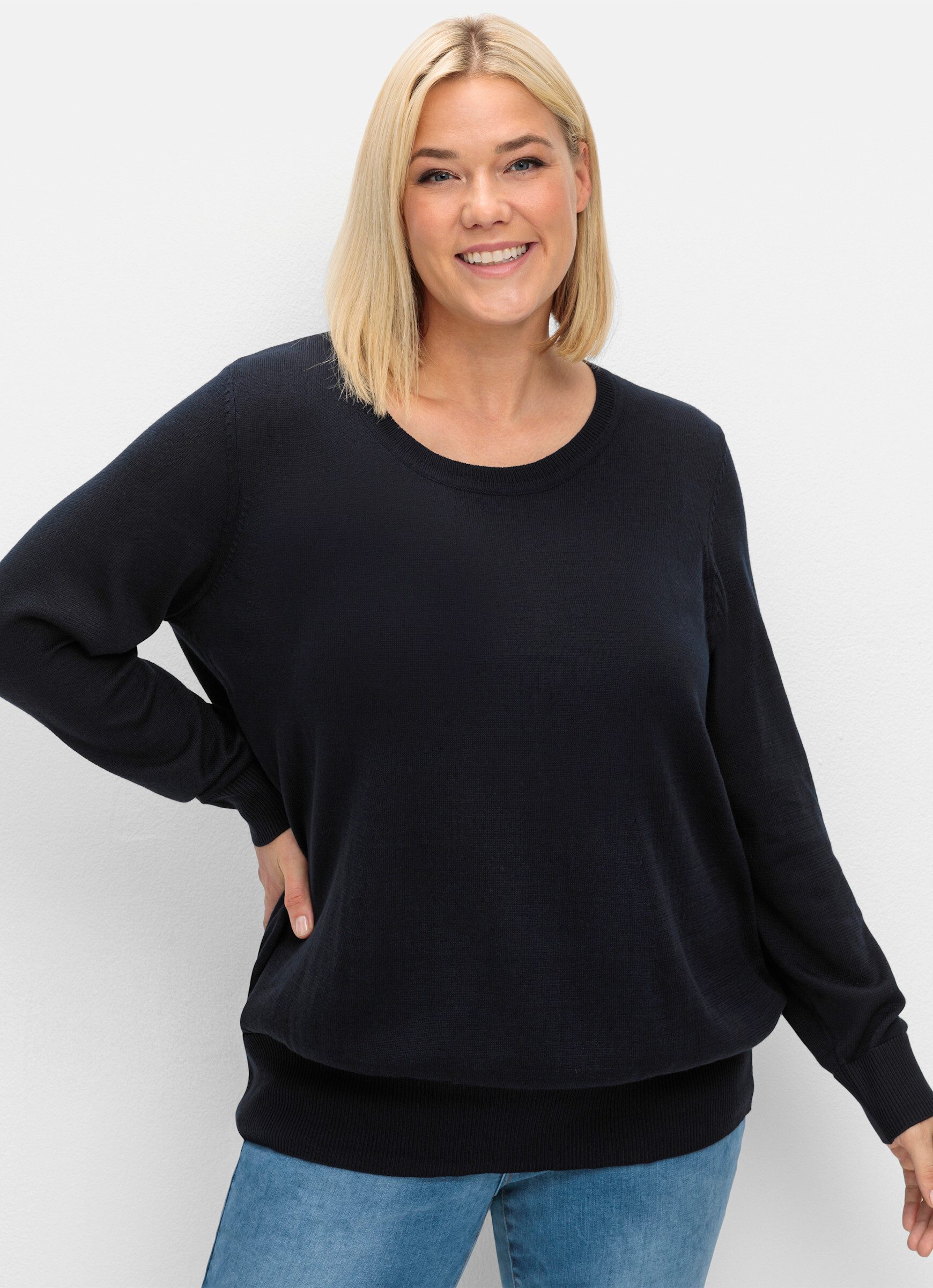 Sheego Strickpullover Strickpullover günstig online kaufen