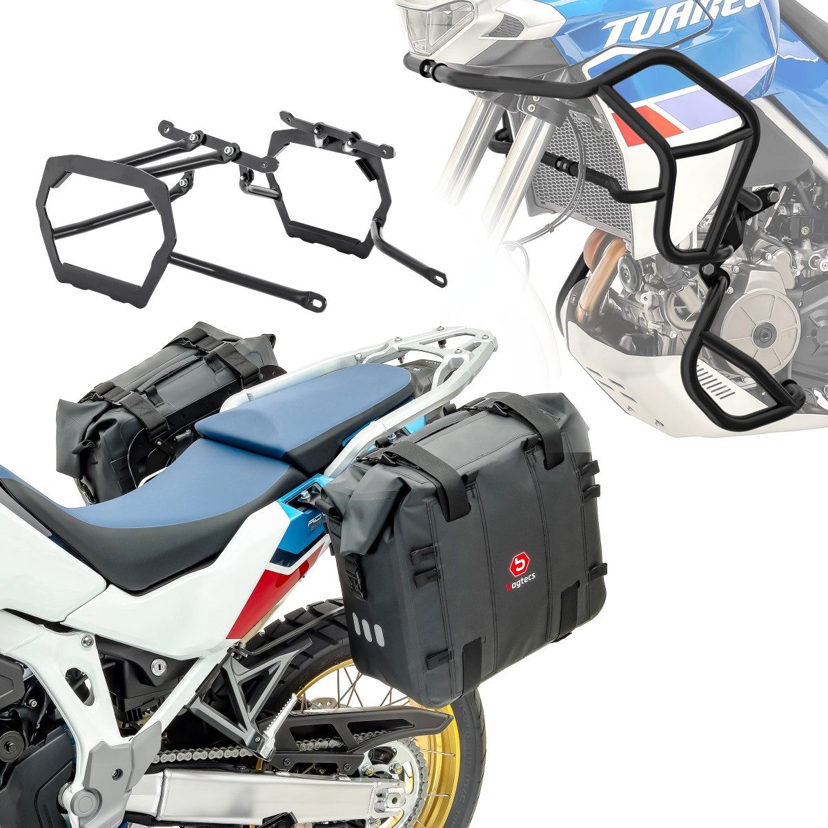 Motoguard Motor-Schutzhülle Sturzbügel Set SG1 passend für Aprilia Tuareg 660 / Rally 22-25 oben u