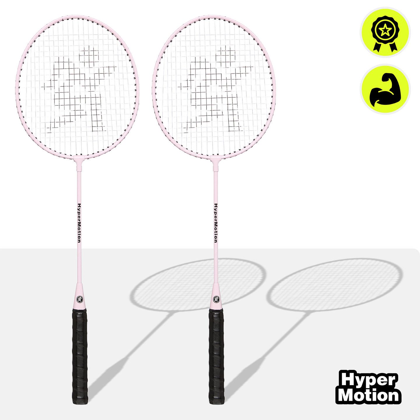 HyperMotion Federballschläger HyperMotion Badminton Schläger Set 2er mit Tasche Rosa