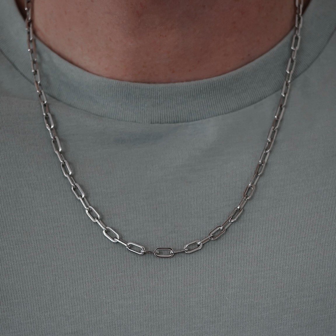 Sprezzi Fashion Edelstahlkette Edelstahl Halskette für Silber modern Herren
