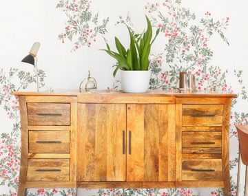 OPIUM OUTLET Kommode Sideboard Konsole Schrank massiv Holz Mango Landhaus-Stil (Breite x Tiefe x Höhe: 190 x 50 x 90 cm), komplett montiert, asiatisch indisch fernöstlich