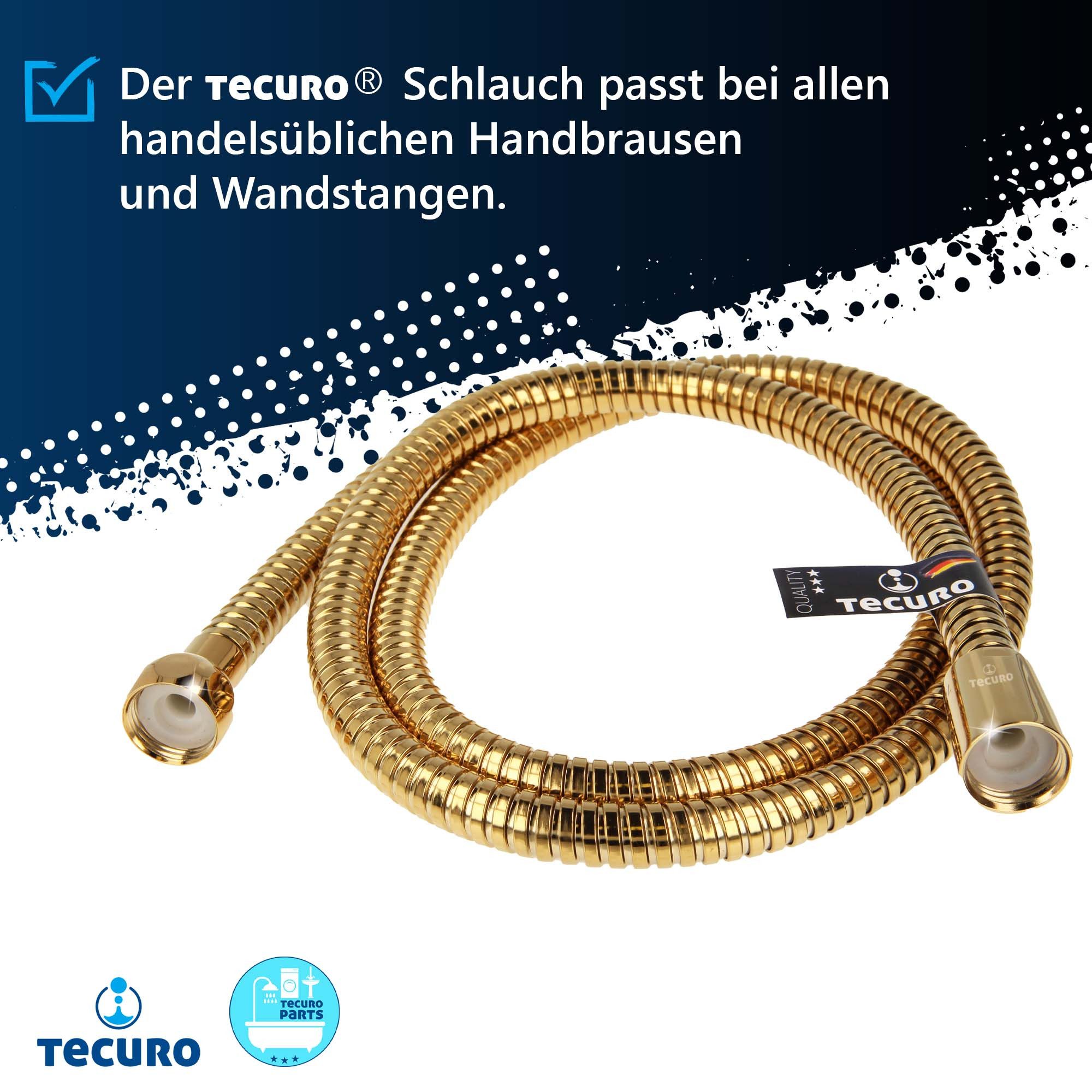 tecuro Brauseschlauch Metall Brauseschlauch goldoptik - günstig online kaufen