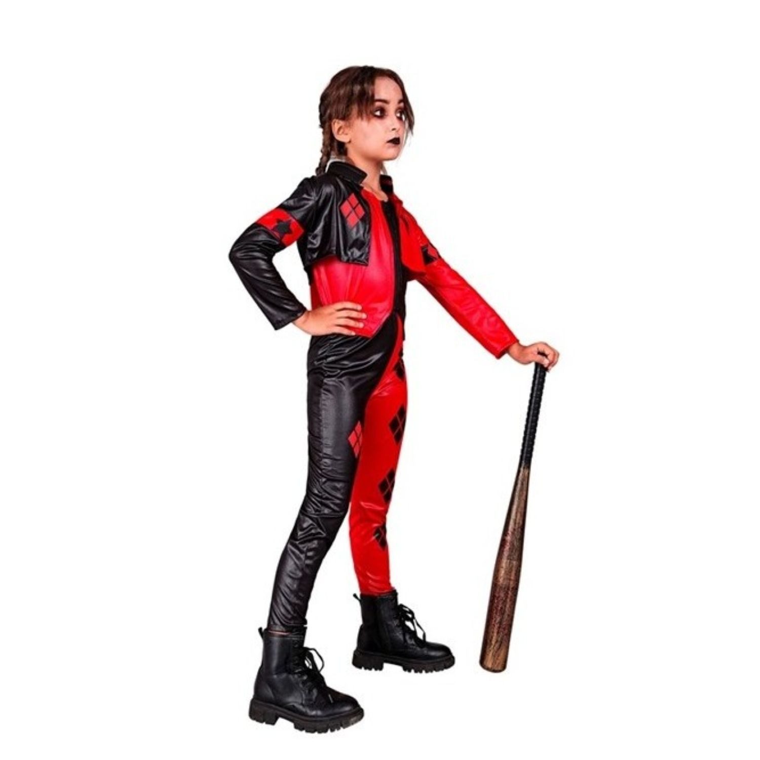 Widmann S.r.l. Clown-Kostüm Kostüm 'Böser Harlekin' für Kinder, Jacke, Weste