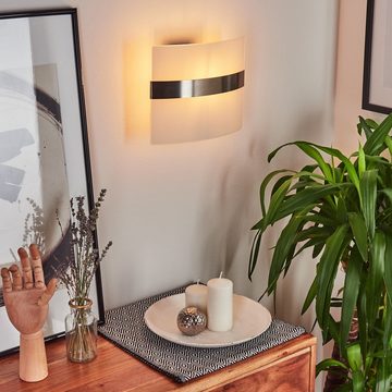 hofstein Wandleuchte »Cusighe« Wandlampe aus Glas/Metall in Stahl gebürstet, ohne Leuchtmittel, 2800 Kelvin, Wandspot m. Up&Down-Effekt, 1xE27, m. Lichteffekt