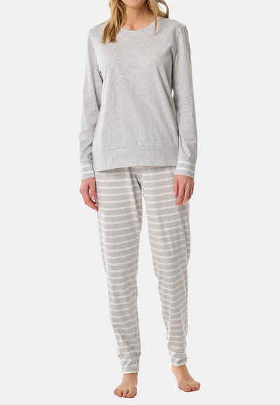 Schiesser Pyjama Casual Essentials (Set, 2 tlg) Schlafanzug - Baumwolle - Atmungsaktiv