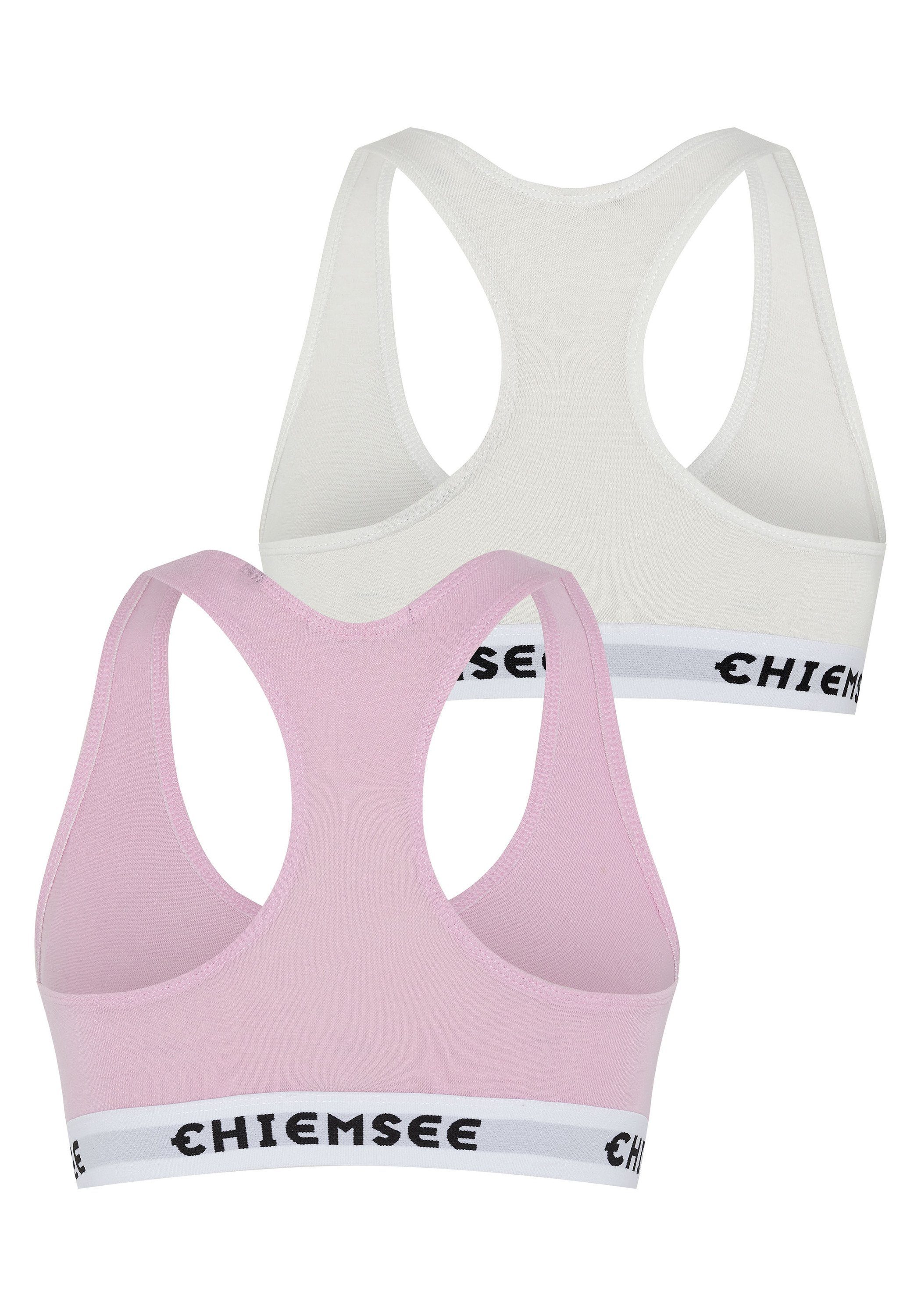 Bustier mit Logos 2er-Pack Pink/White 2 (Set) Light Sport-BH Chiemsee