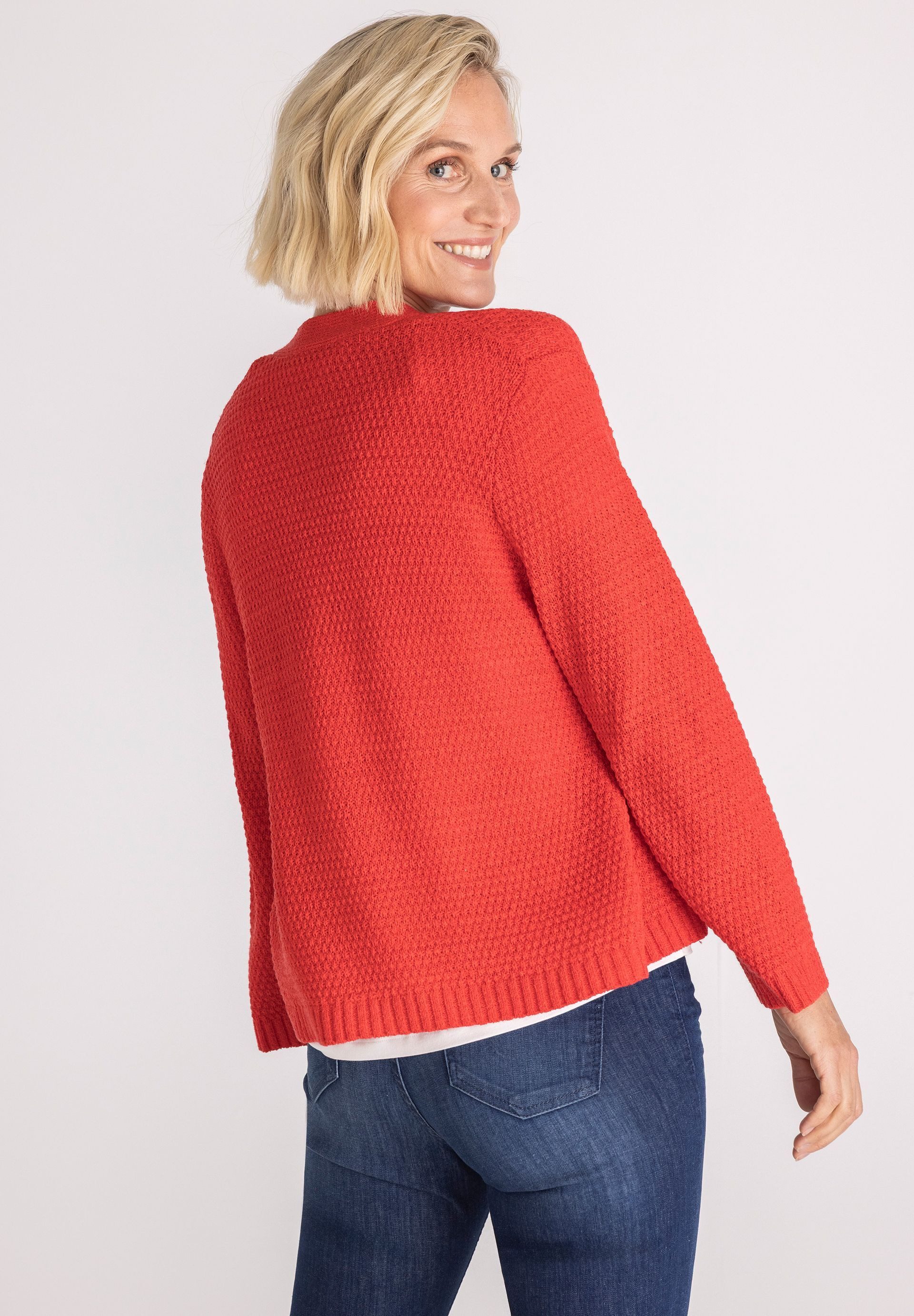 FRANK WALDER Cardigan mit Strukturmuster