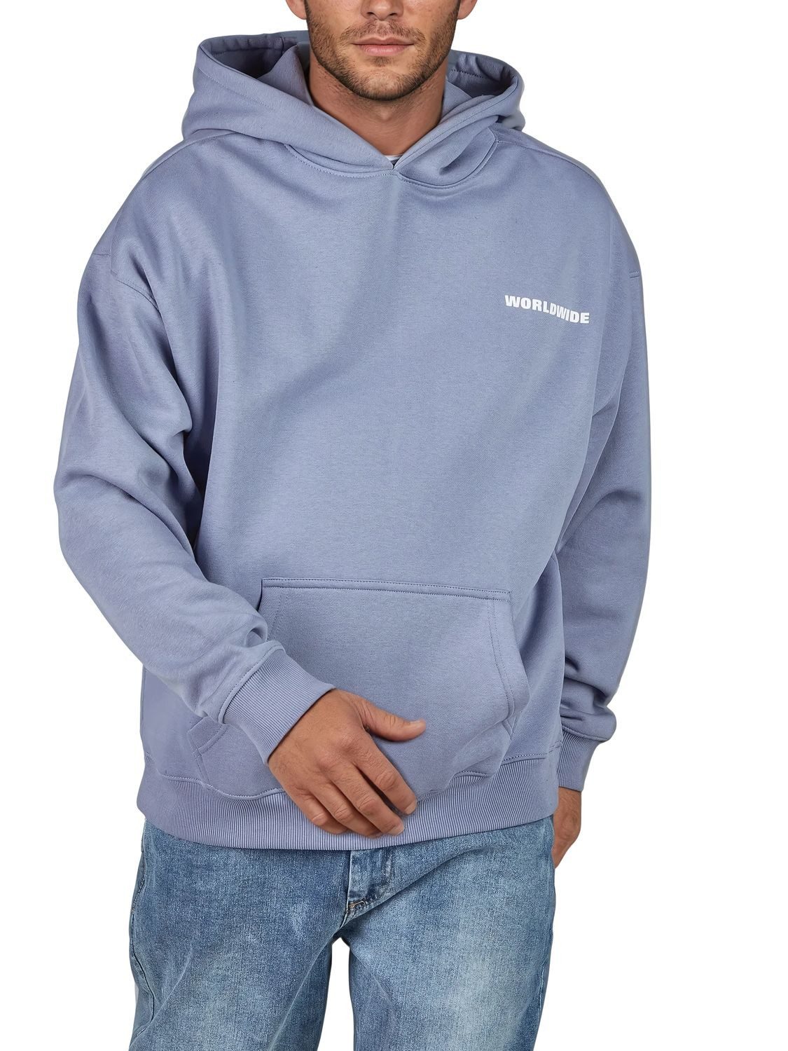 riverso Kapuzenpullover Herren Hoodie RIVDave Oversized Fit Streetware Sweatshirt mir Kängurutasche