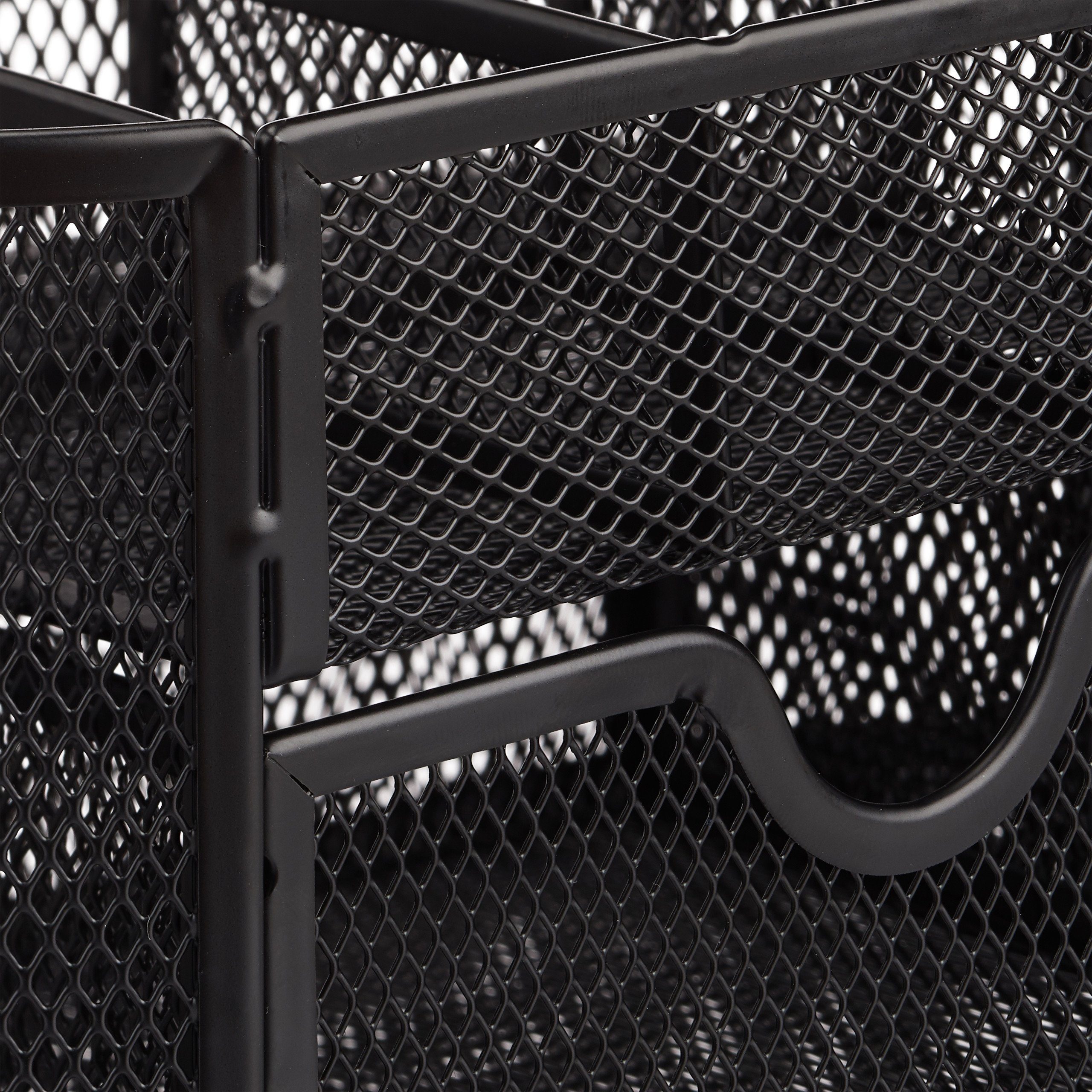 relaxdays Organizer Schreibtischorganizer mit Stifthaltern, schwarz