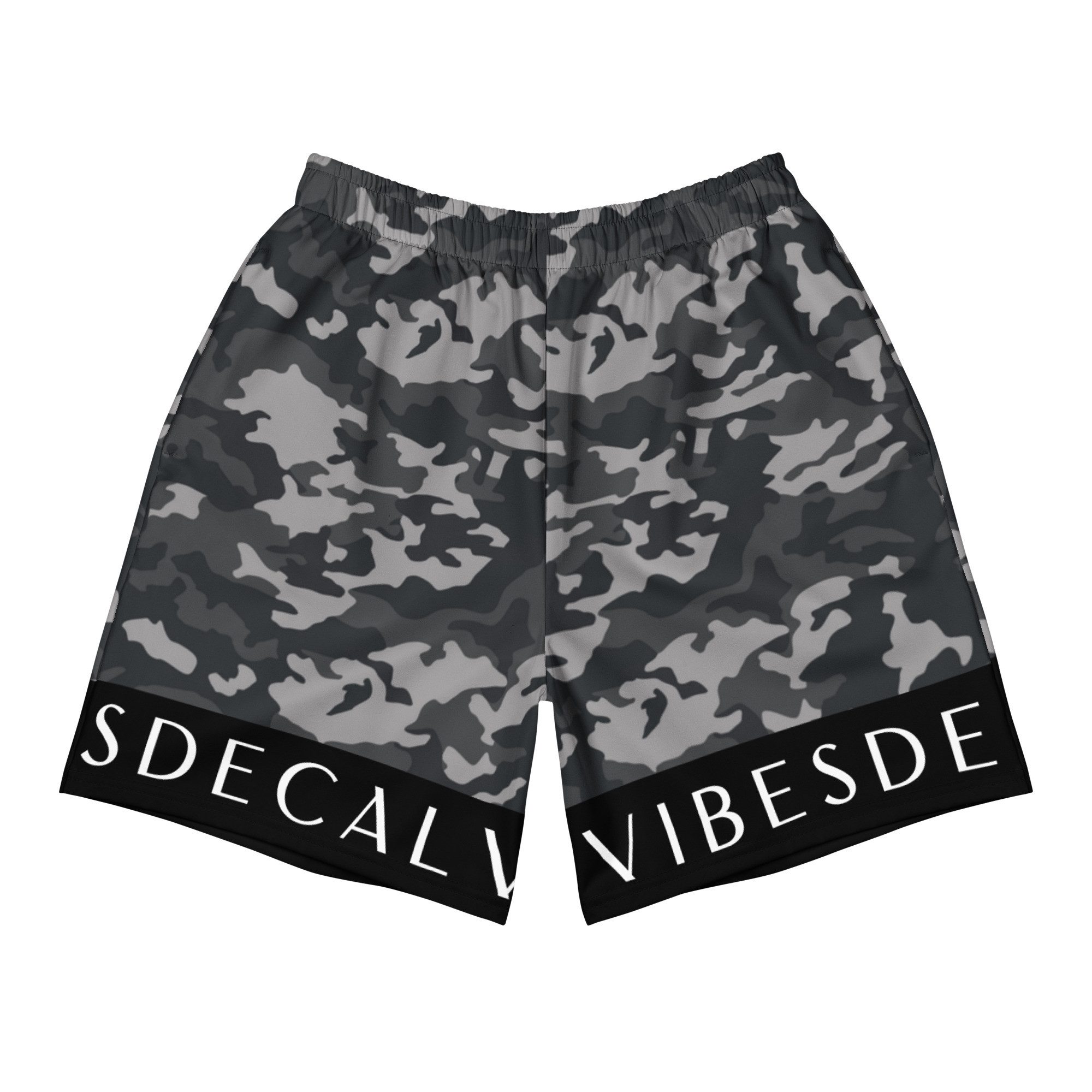 DECALVIBES Trainingsshorts Multifunctional Damen Sport Shorts Ultimate Greyness Camouflage 4-Wege-Stretch, atmungsaktiv, elastischer Bund, vielseitig einsetzbar