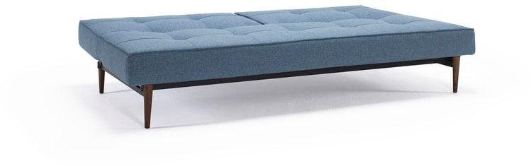 INNOVATION LIVING ™ Schlafsofa Splitback bequem durch Federkern, Rückenlehne verstellbar, mit dunklen Styletto Beinen, in skandinavischen Design