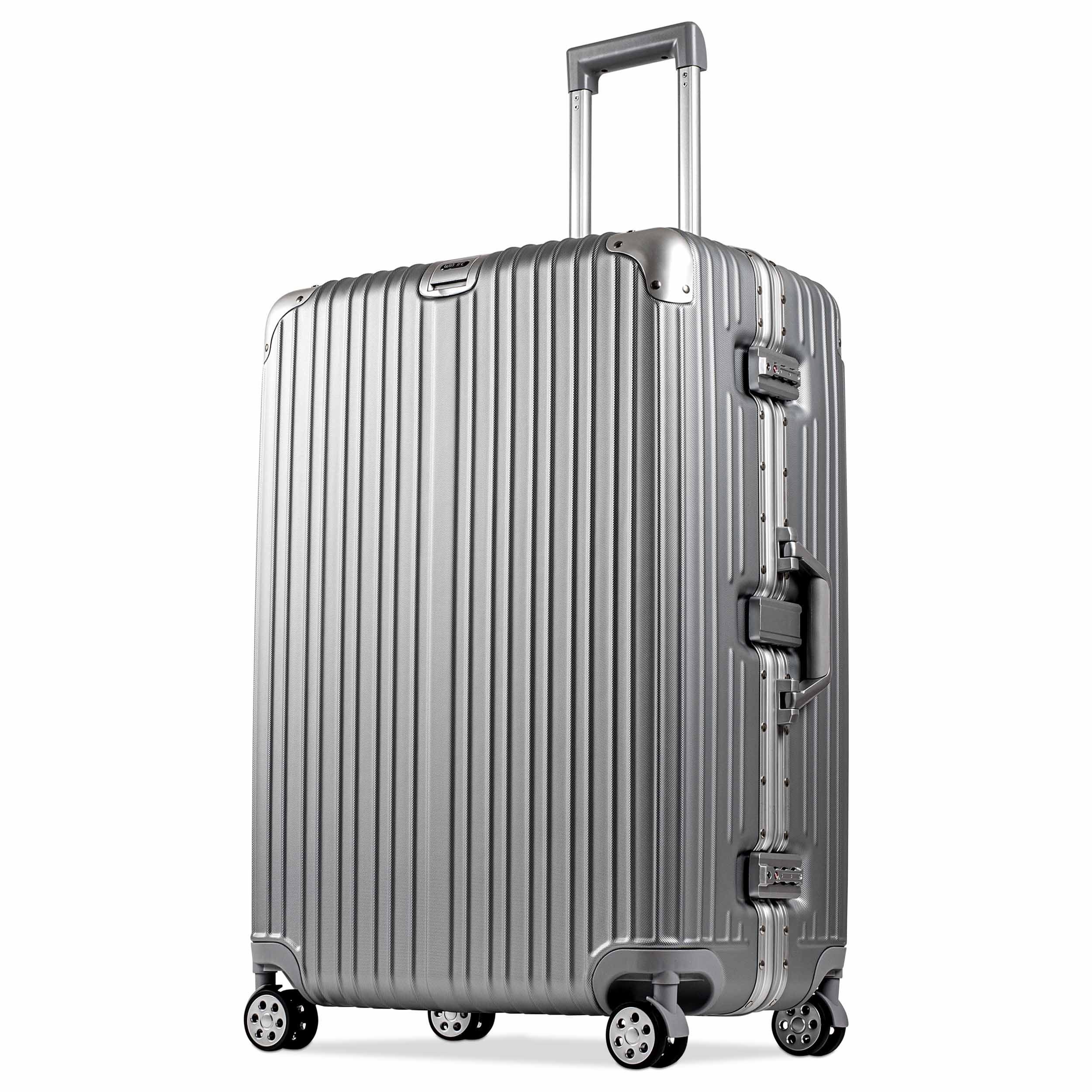 WINLIFE Reisekoffer, Alu-Rahmen, Nummern-Schloss große mit SPARSET TSA + & Koffer(77cm) Checkin-Trolley(67cm) SET ABS Koffer