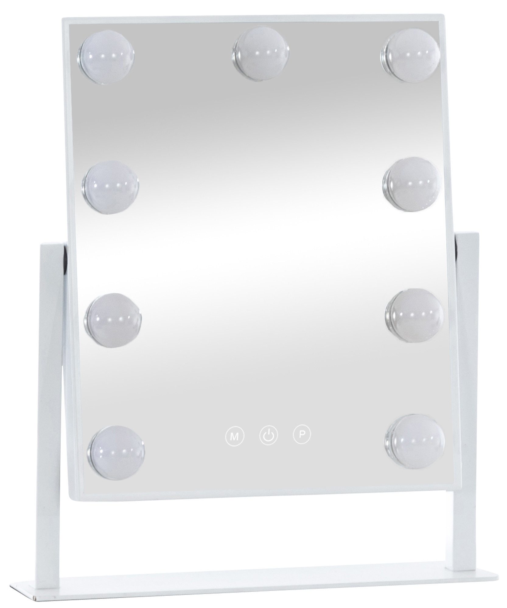 CLP Schminkspiegel Majuro (1er), 9 dimmbare LED-Leuchten, drei Lichtmodi