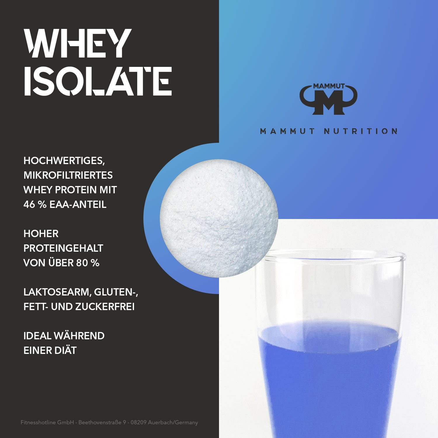 Mammut Nutrition Whey Isolate - 460 g Dose Pulver, 460 g