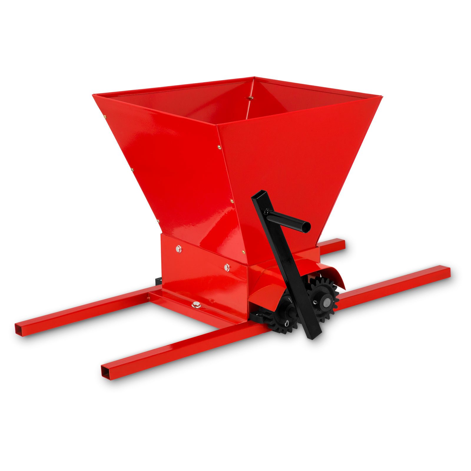 vertes Obstpresse Trichteröffnung 39x38cm Handbetrieben Zur Verarbeitung von Weintrauben, 2 Massive Walzen, Einfache Arbeitsweise, für Trauben