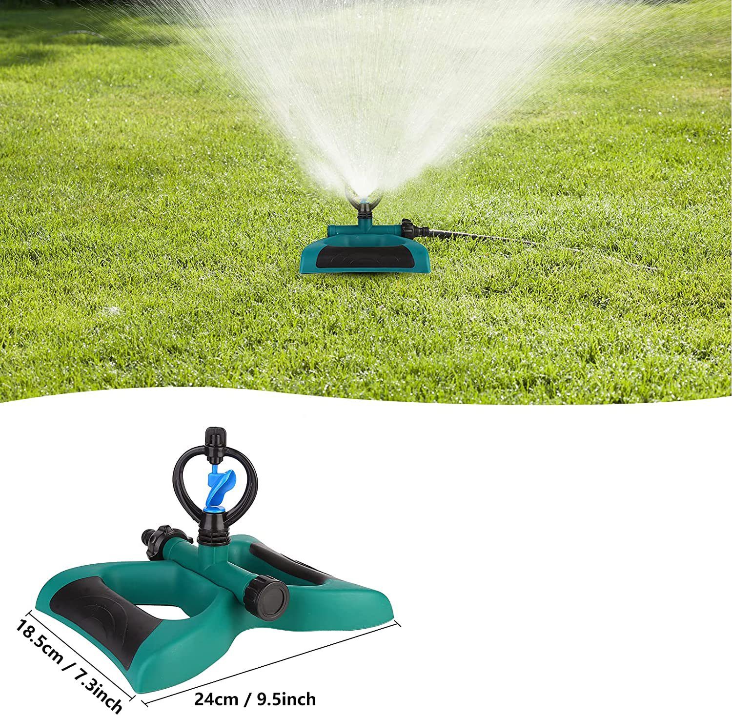360°drehbarer Rasensprenger Automatischer Wassersprinkler Rasensprühanl LF W0DE 