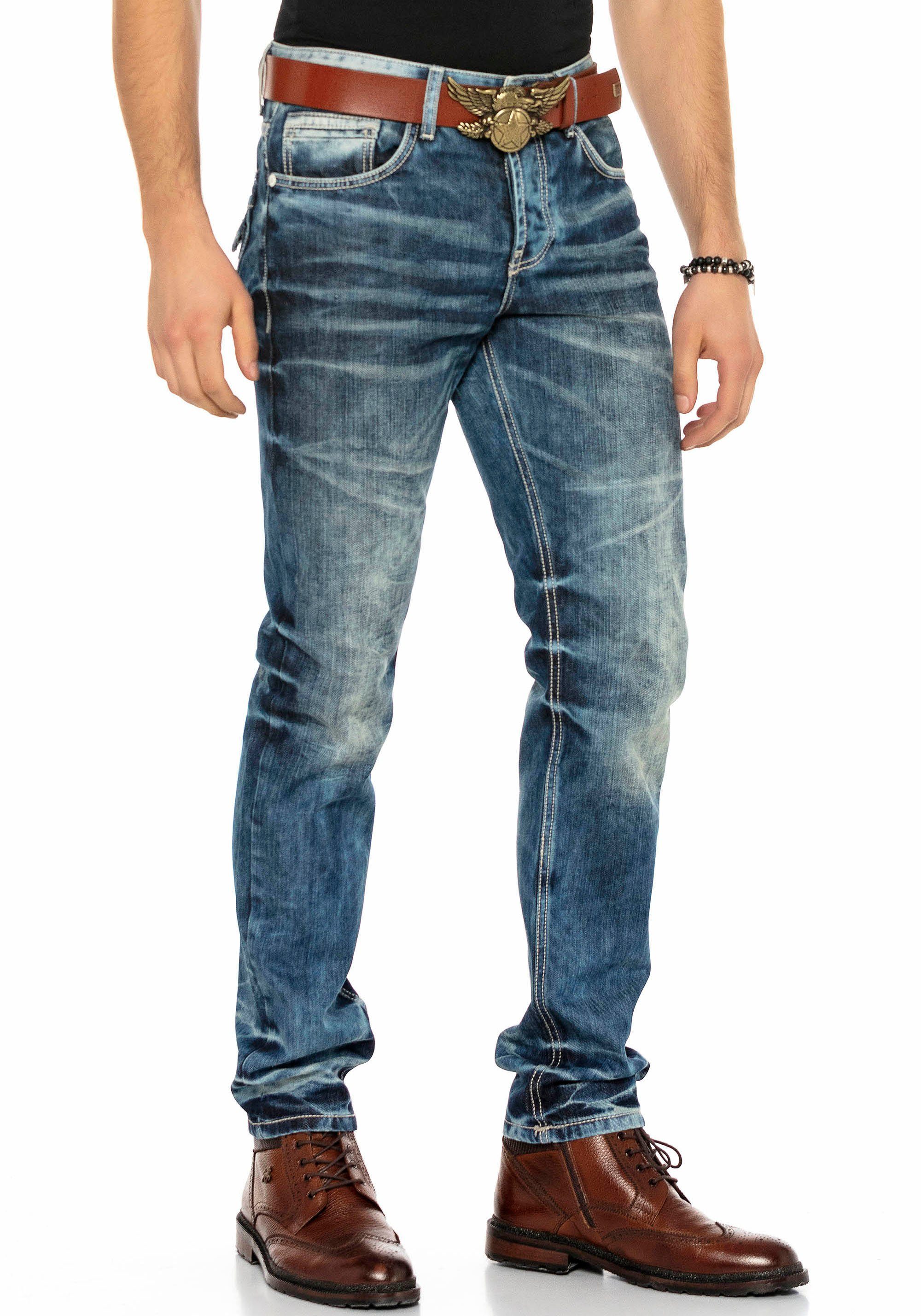 Cipo & Baxx 5-Pocket-Jeans "Jeans", in Straight-Fit, CD-328 günstig online kaufen
