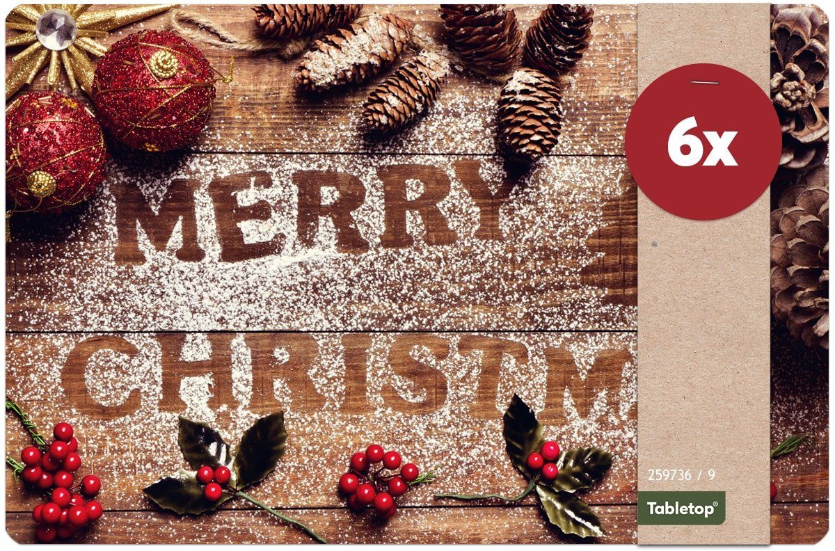 matches21 HOME & HOBBY Platzset Abwaschbare Tischsets 6er Set Weihnachten M günstig online kaufen