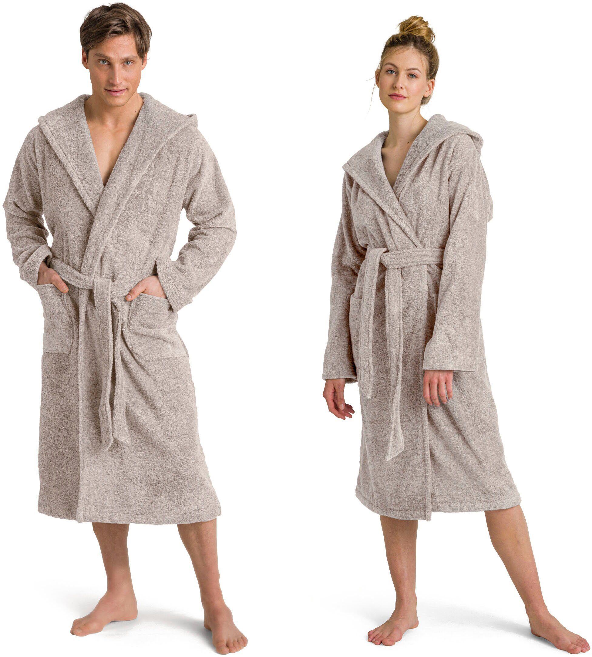 MÖVE Unisex-Bademantel Superwuschel Kapuze Langform, Walkfrottee, Kapuze, Gürtel, in Uni mehr