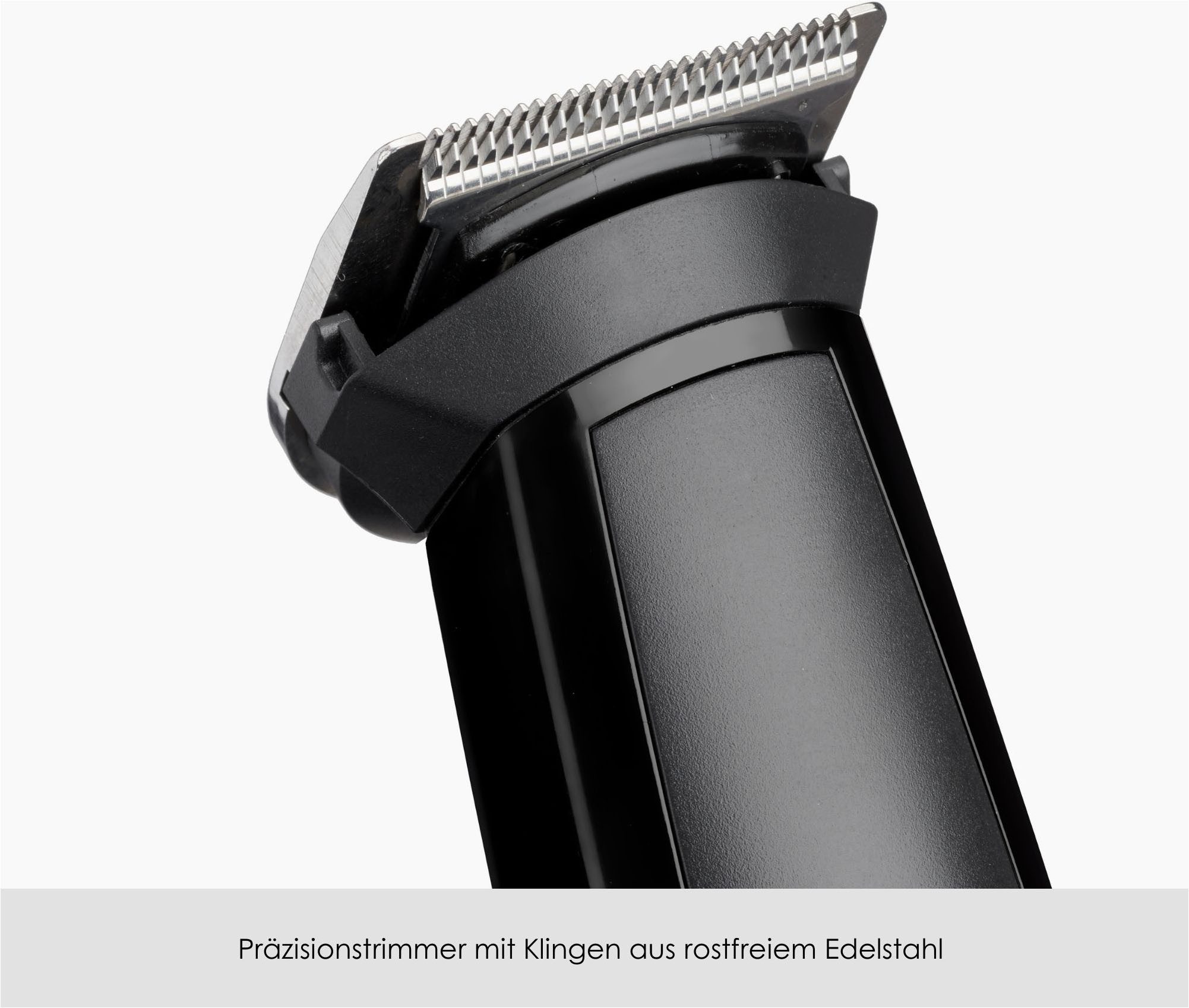 BaByliss Multifunktionstrimmer BaByliss 6-in-1 Multigrooming Trimmer, Edelstahlklingen, MT725E, 6 Stylingfunktionen, 4 Kammaufsätze, kabelloses Grooming-Set