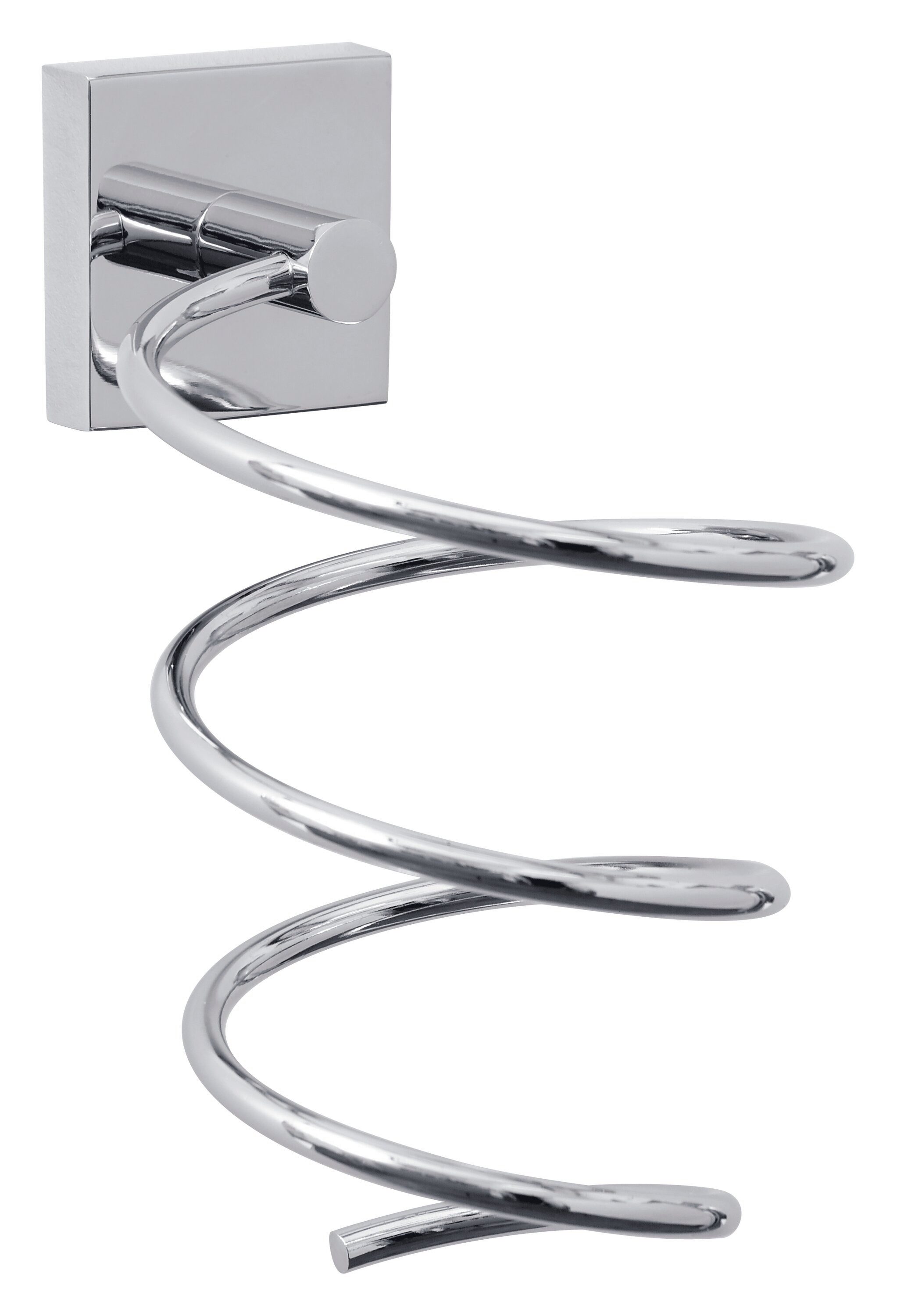tesa Haartrocknerhalter EKKRO Держатель для фенаung, (Packung, 1-tlg., selbstklebender Halter für Föhne - ohne Bohren - silber glänzend)