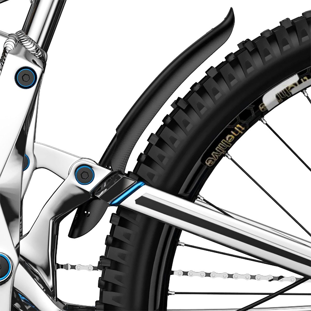 MidGard Schutzblech Fahrrad für Hinten oder Vorne Spritzschutz für E-Bike MTB Mudguard (2 St), für 24-29 Zoll Fahrräder mit 10 Kabelbinder