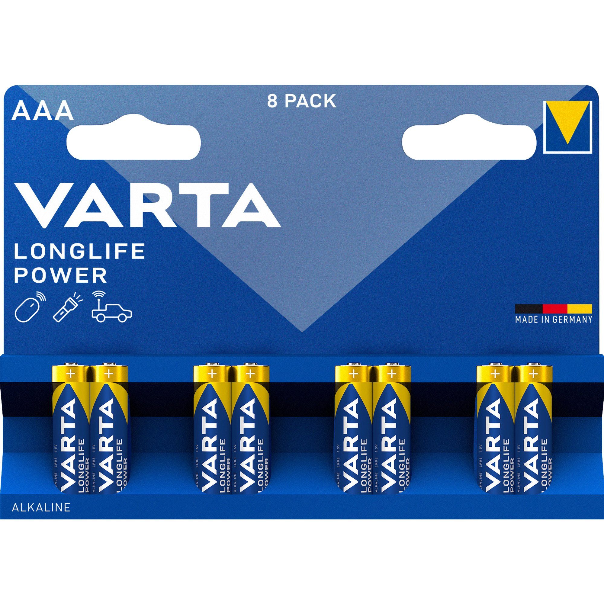 VARTA VARTA High Energy, Batterie, (8 Stück, AAA) Batterie