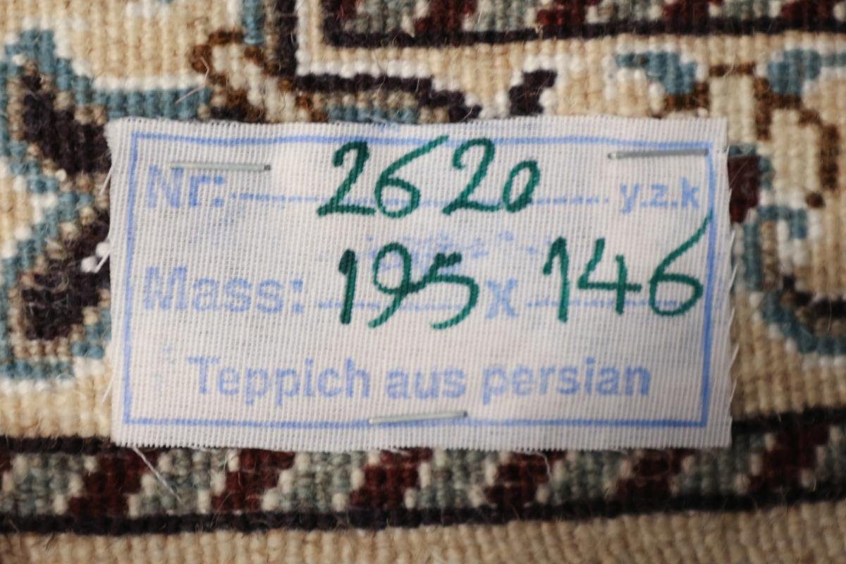 / mm Perserteppich, Nain 12 rechteckig, Handgeknüpfter 147x196 Orientteppich Nain Trading, Orientteppich Höhe: