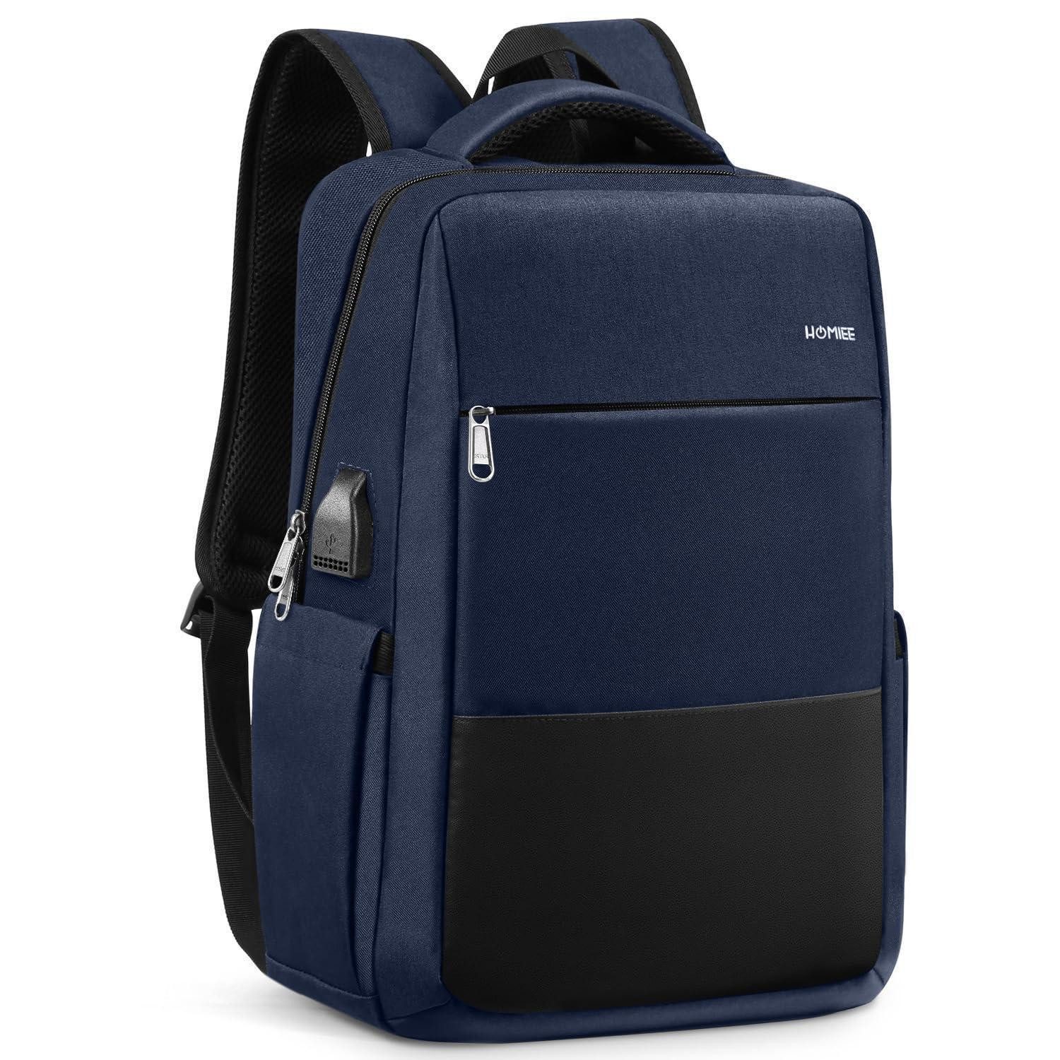 LuxusKollektion Laptoprucksack Rucksack Herren Laptop 15,6 Zoll Blau