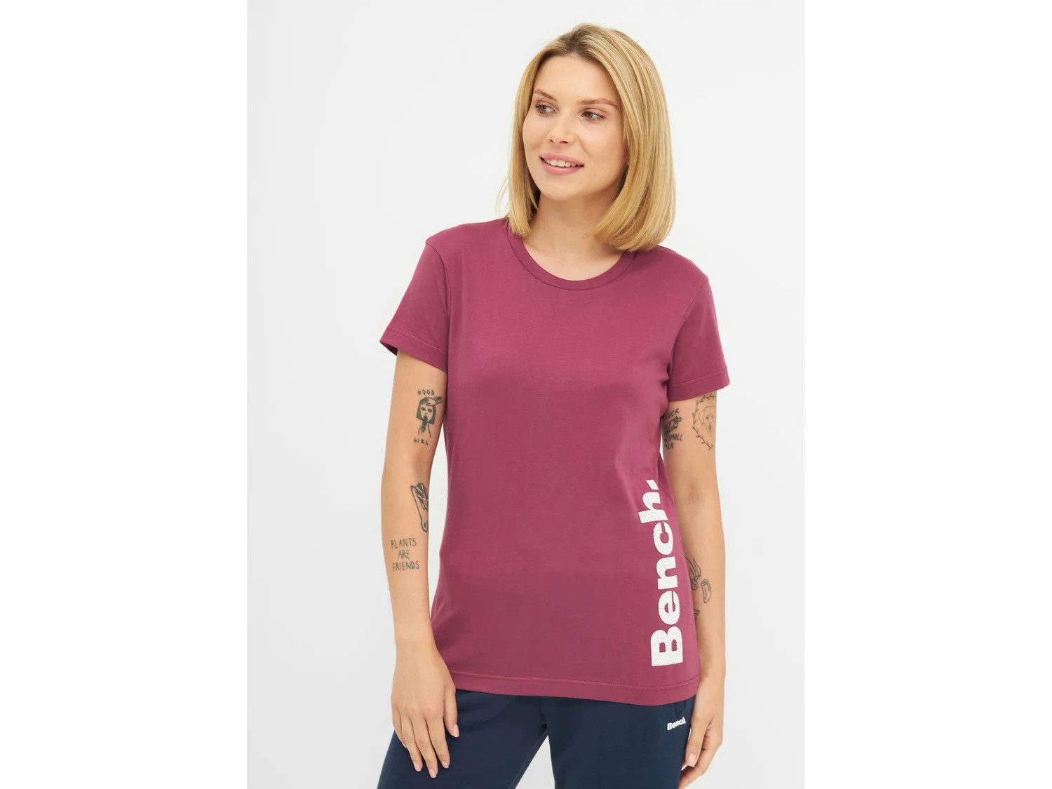 Bench. T-Shirt Bench Damen Ringer T-Shirt Baumwolle Slim Fit (1-tlg) reine günstig online kaufen
