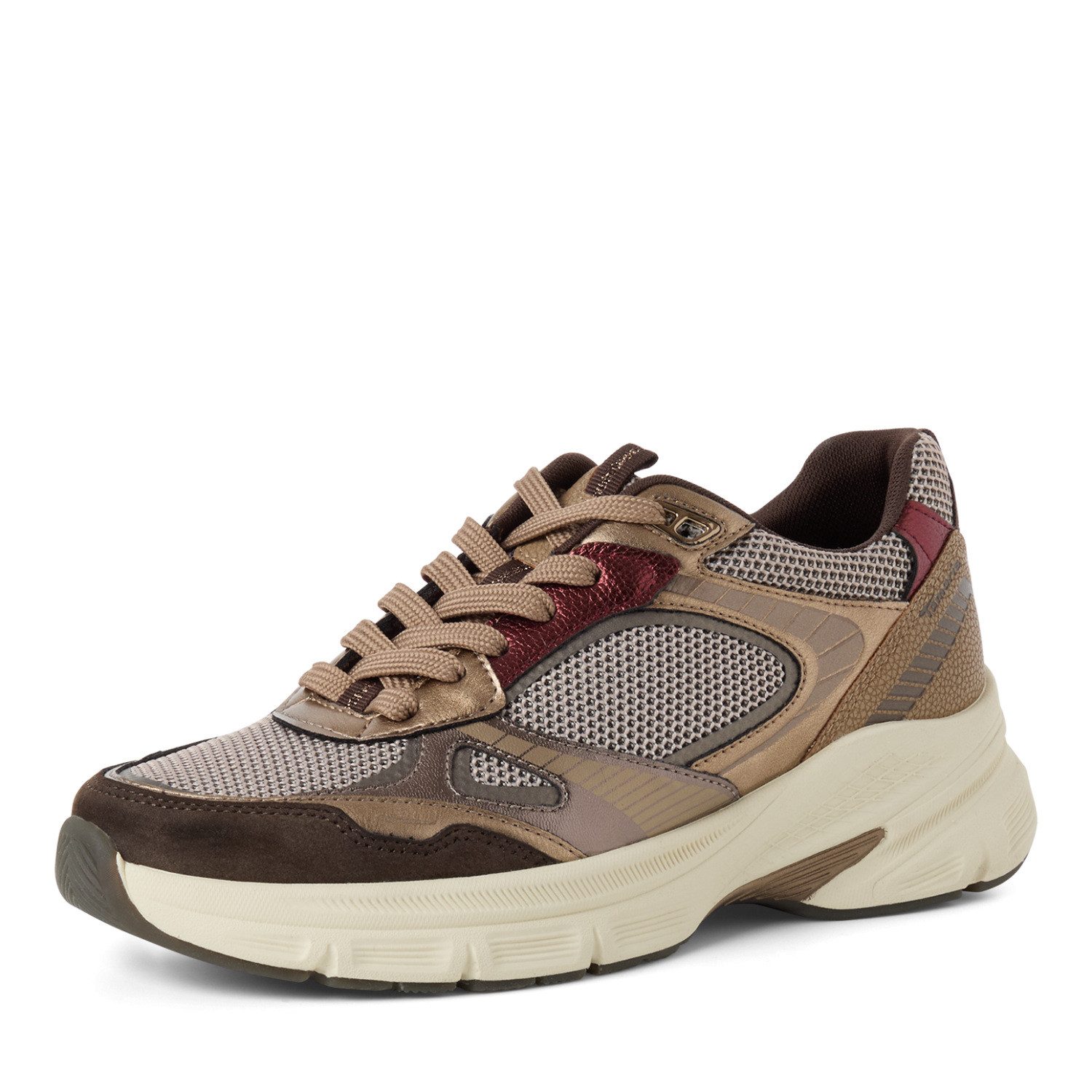 Tamaris GREY GLAM Plateausneaker Freizeitschuh, Halbschuh, Keilsneaker im angesagtem Metallic-Look