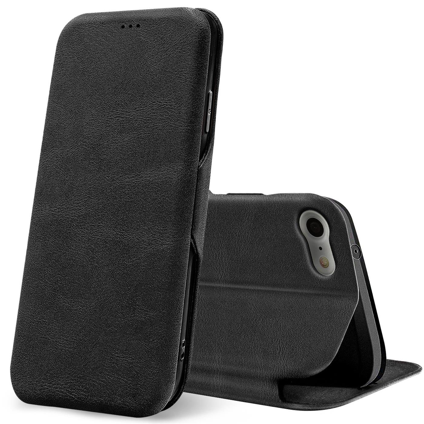 CoolGadget Handyhülle Business Premium Hülle Für iPhone SE 3. Generation 4,7 Zoll, Handy Tasche mit Kartenfach für iPhone SE 2022/2020 Schutzhülle