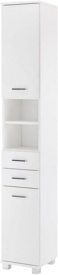 Schildmeyer Hochschrank Lumo Breite 30 cm, mit 2 Türen, 2 Schubladen & 2  offenen Fächern