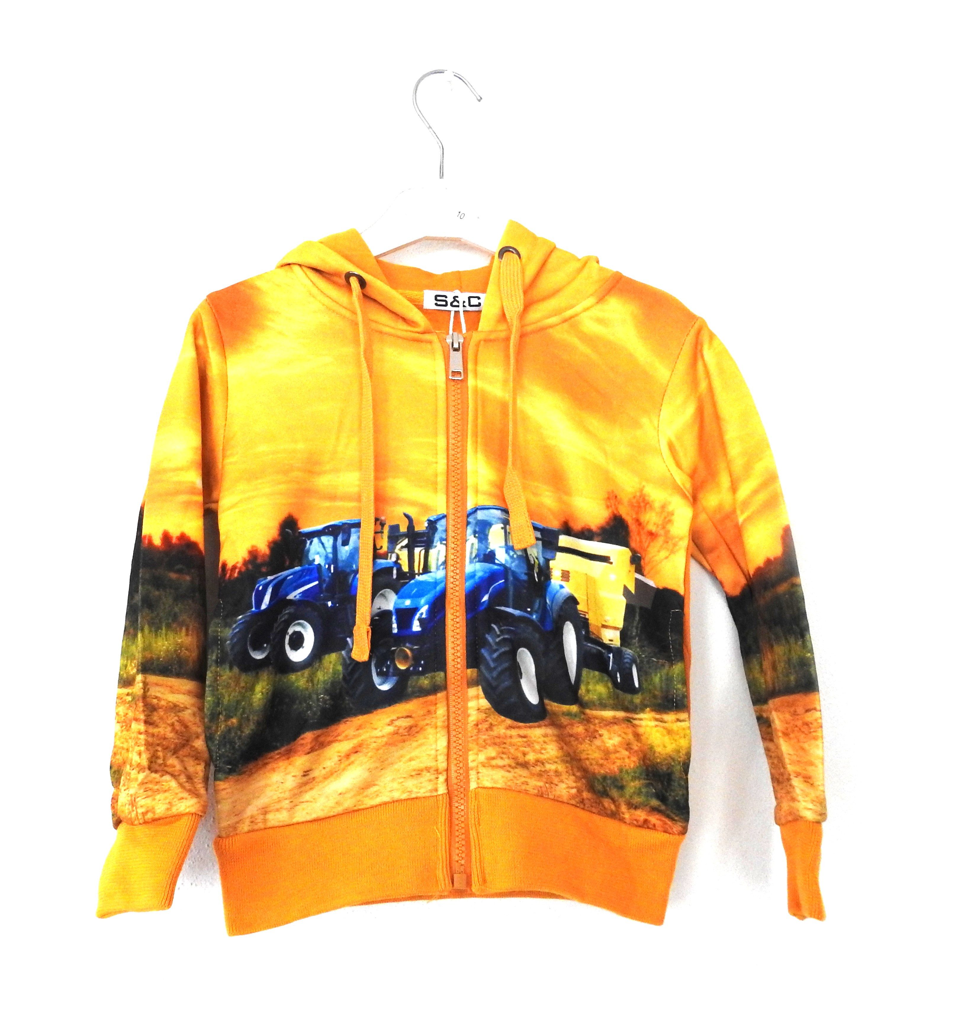 Squared & Cubed Pullover & Shorts Gelber Traktor