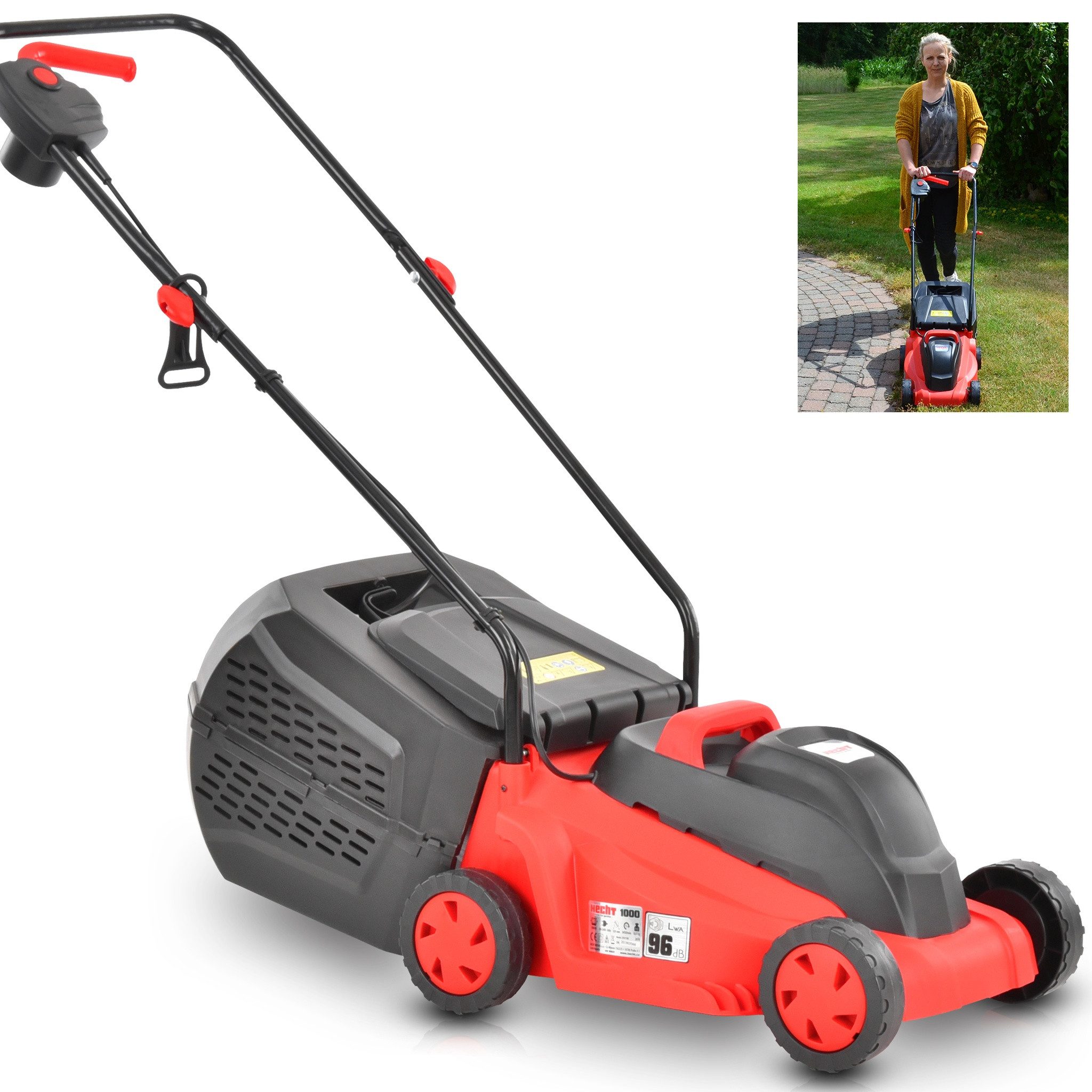 Hecht Elektrorasenmäher 1000W, 35L Fangkorb, 32 günstig online kaufen