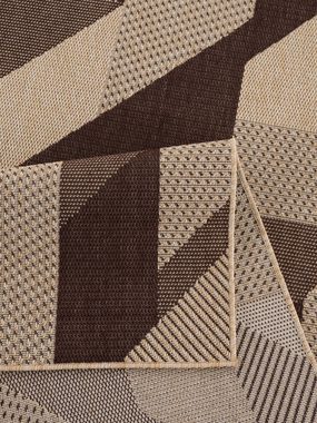 Teppich Borfin, Home affaire, rechteckig, Höhe: 7 mm, mit geometrischem Muster, schmutzabweisend, In- und Outdoor geeignet