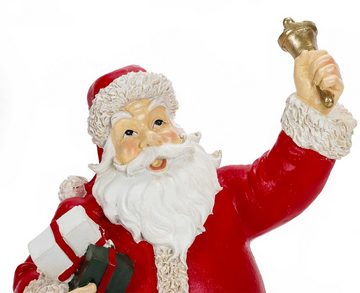 Bubble-Store Weihnachtsfigur Retro-Weihnachtsmann (Weihnachtsmann Figur mit Glocke), Weihnachtsfigur