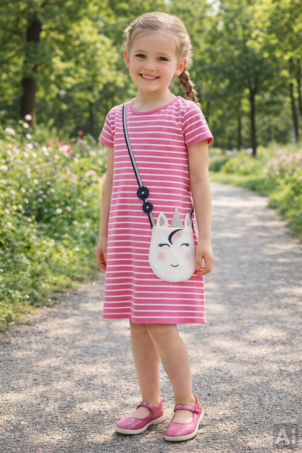 happy girls Jerseykleid mit süßem Taschendetail