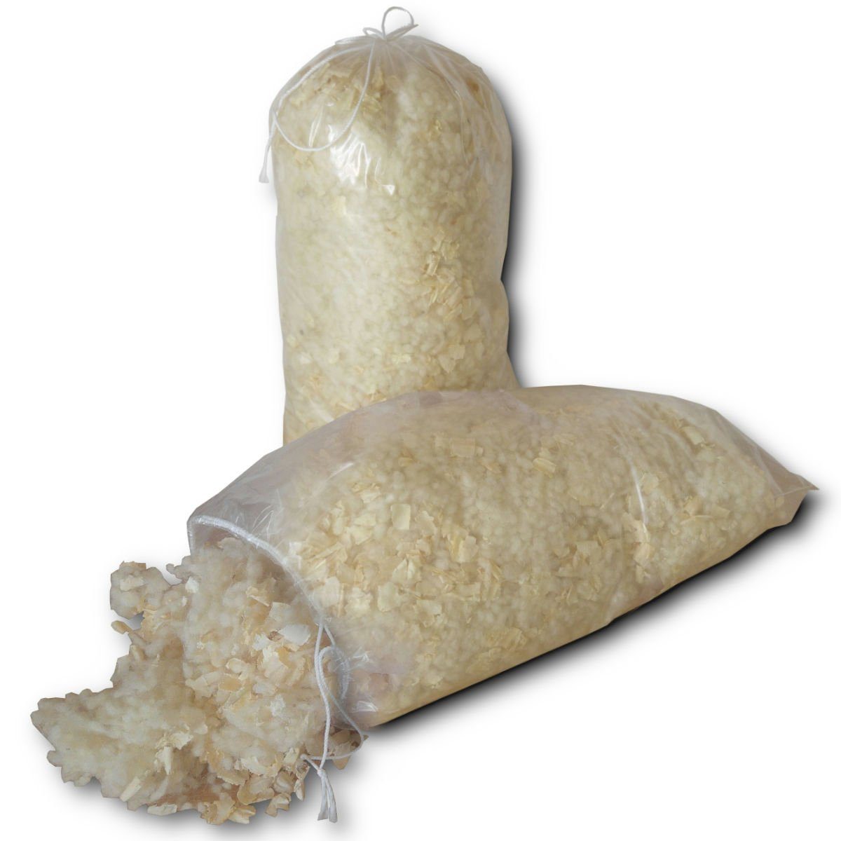 Meivita Kissenfüllung 2x Schafschurwollkügelchen mit Zirbe Nachfüllpack je 180 g