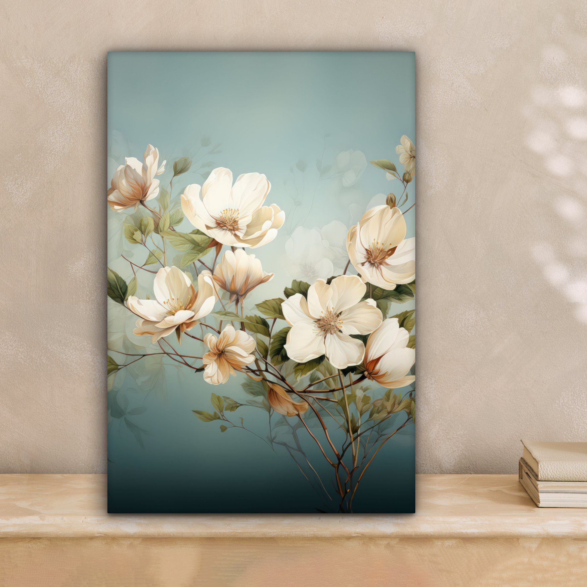 OneMillionCanvasses® Leinwandbild Blumen - Weiß - günstig online kaufen