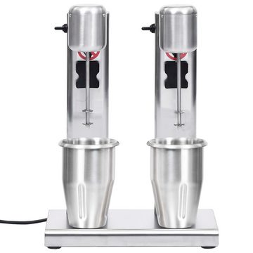 vidaXL Standmixer Milchshake-Mixer mit zwei Bechern Edelstahl 2 L, 160 W