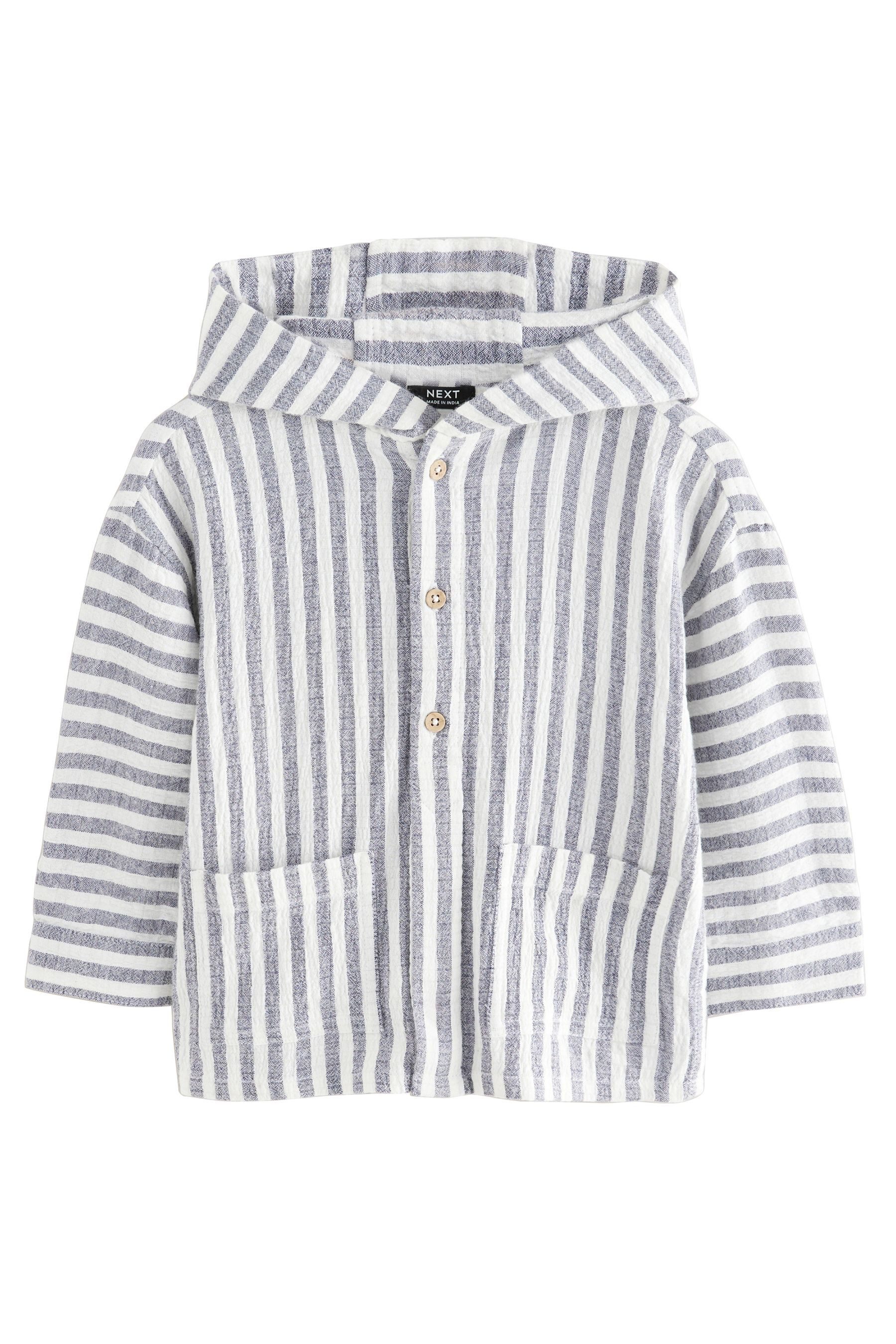 Langarmhemd Gestreiftes Kapuzenshirt mit langen Ärmeln
