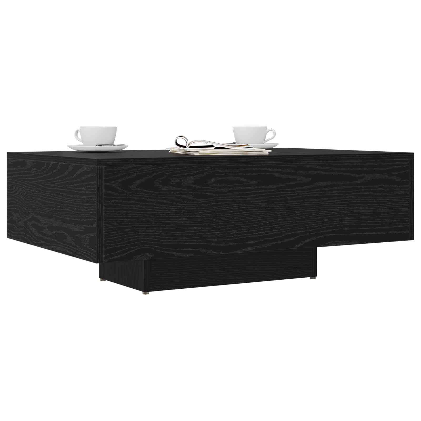 furnicato Couchtisch Moderner 85x55x31 cm in Schwarz Massivholz-Optik (1-St), Stabiler Wohnzimmertisch mit Ablagefläche für Ihren Lounge-Bereich – Bild 3 von 5