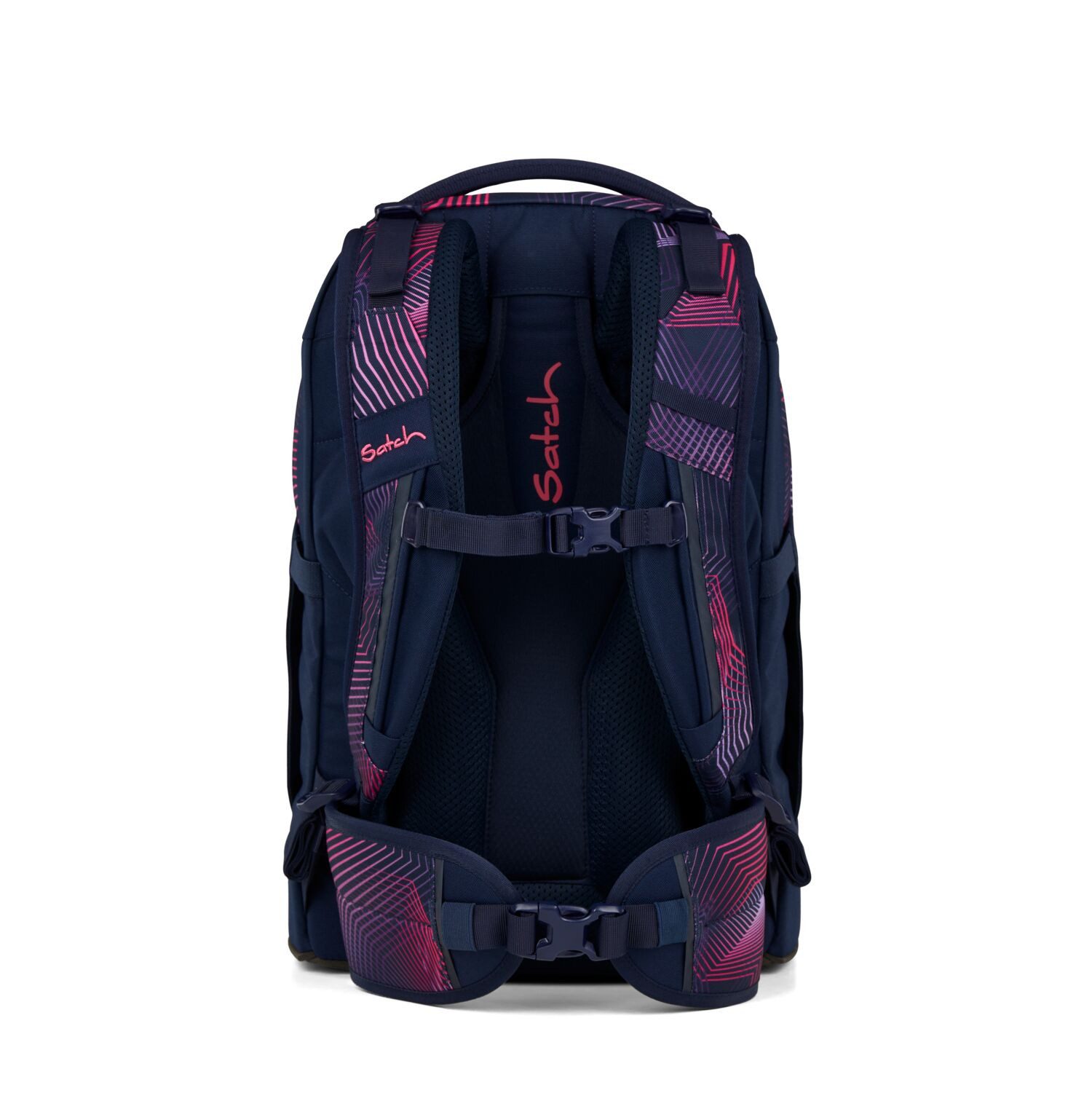 Satch Schulranzen Schulrucksack-Set PACK Seismic Pink 4-teilig (4-teilig), ergonomisch, Your-Size-System: auf Körpergröße anpassbar – Bild 5 von 5